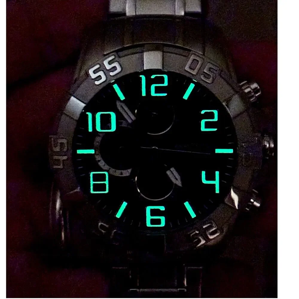 Armitron 20/5168SV Multifunction Black Dial Stainless Steel Men's 51mm Watch